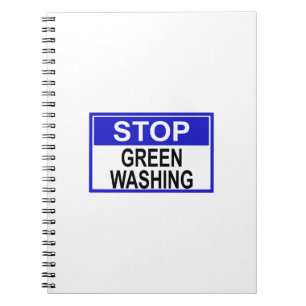 Stop Greenwashing Sign Notebook