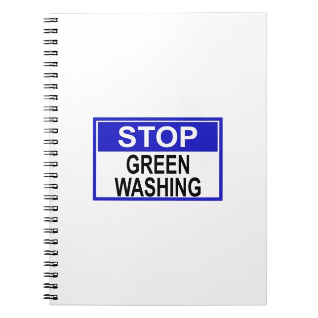 Stop Greenwashing Sign Notebook (Front)
