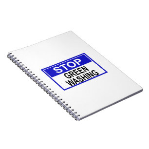 Stop Greenwashing Sign Notebook