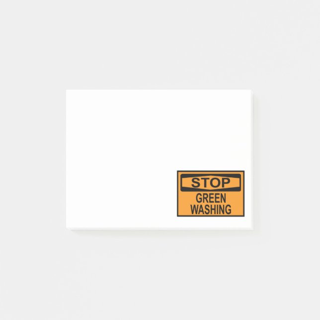 Stop Greenwashing Sign Post-it Notes (Front)