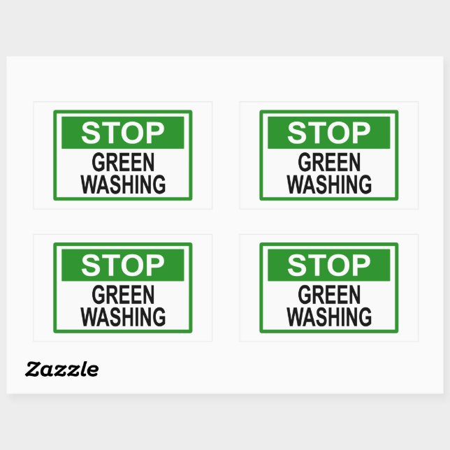 Stop Greenwashing Sign Sticker (Sheet)