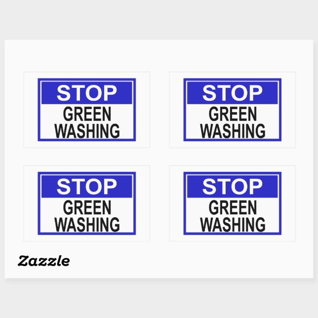 Stop Greenwashing Sign Sticker (Sheet)