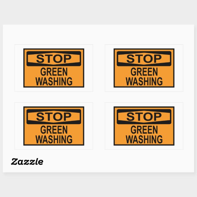 Stop Greenwashing Sign Sticker (Sheet)