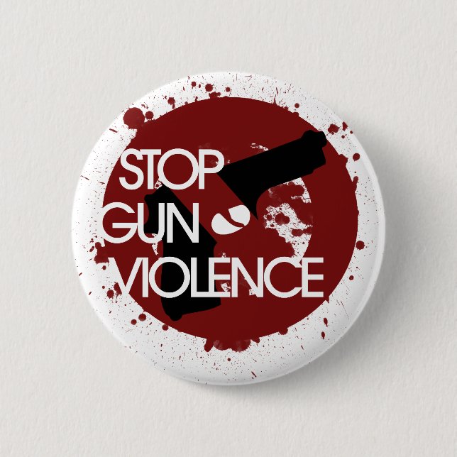 Stop Gun Violence 2 Inch Round Button (Front)
