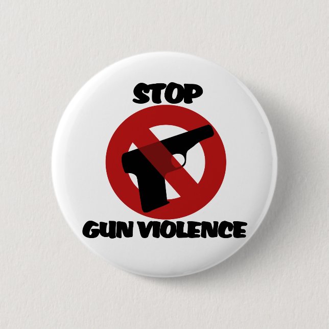 Stop Gun Violence 2 Inch Round Button (Front)