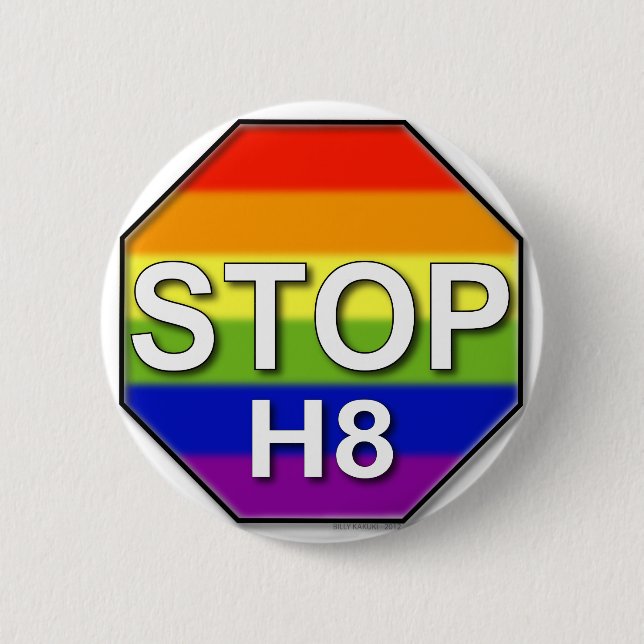 Stop H8 2 Inch Round Button (Front)