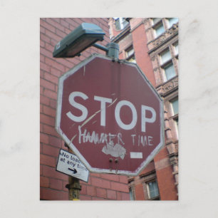 Stop Hammer Time Postcard