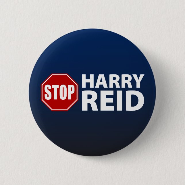 Stop Harry Reid 2 Inch Round Button (Front)