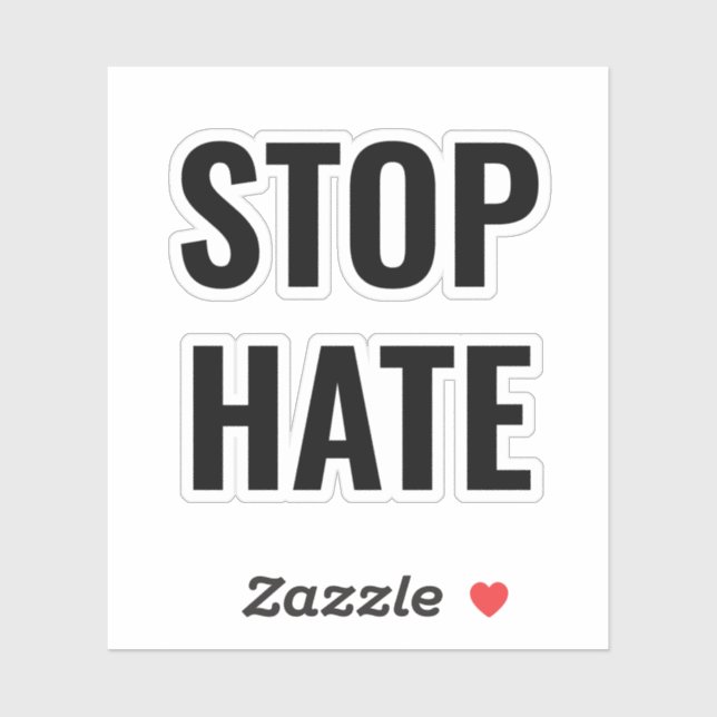 Stop Hate black typography minimalist modern (Sheet)