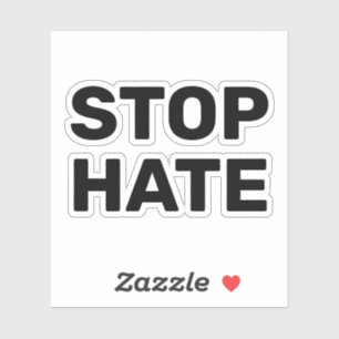 Stop Hate black typography simple modern