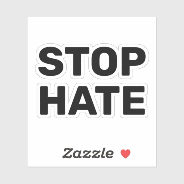 Stop Hate black typography simple modern (Sheet)