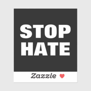 Stop Hate black white bold typography modern