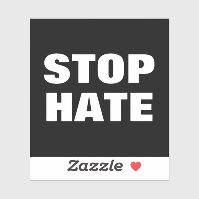 Stop Hate black white bold typography modern (Sheet)