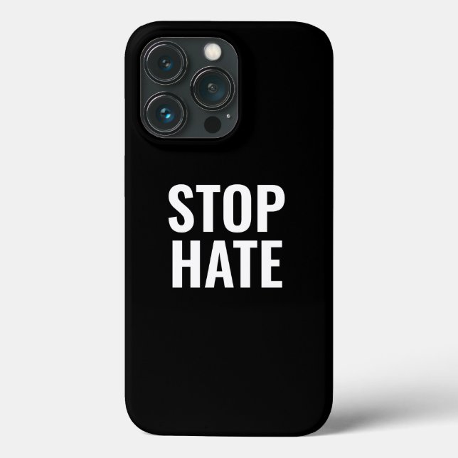 Stop Hate, black white Case-Mate iPhone Case (Back)