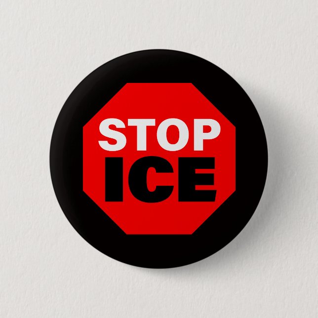 Stop ICE 2 Inch Round Button (Front)