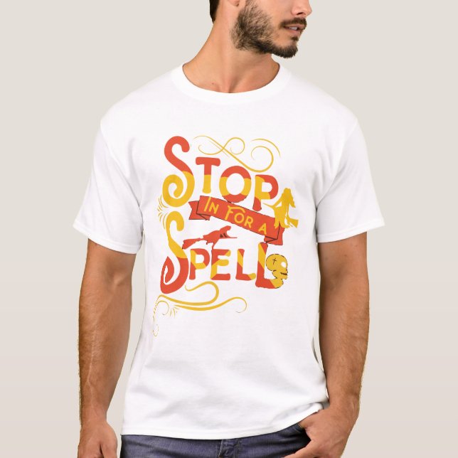 Stop In For A Spell Halloween T-Shirt (Front)