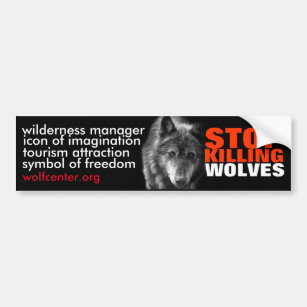 Stop Killing Wolves Bumper Sticker