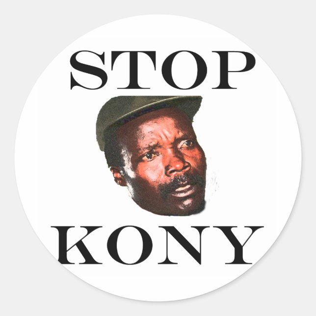 STOP KONY 2012 CLASSIC ROUND STICKER (Front)