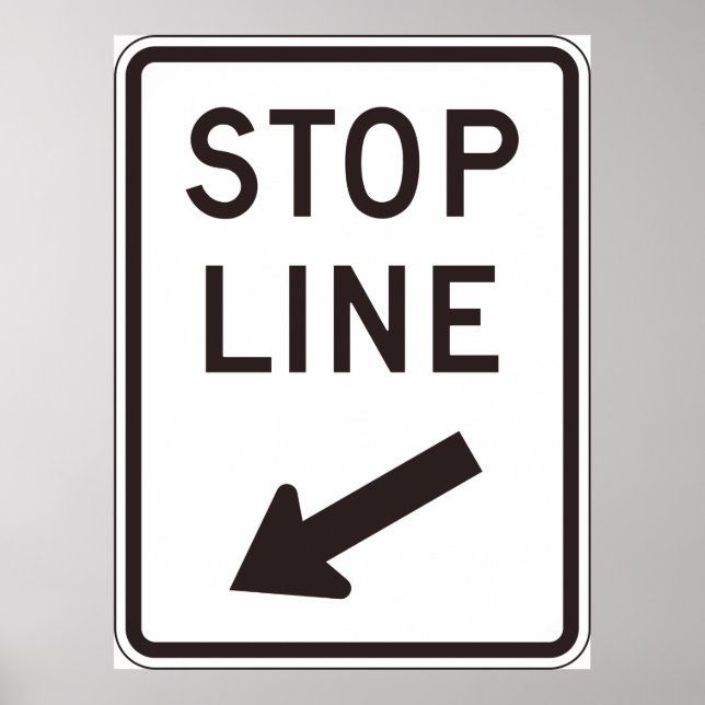Stop Line Road Sign (Front)