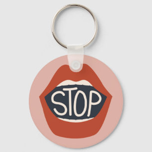 Stop Lips Keychain