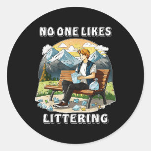 Stop Littering Nature Protection Environmental Pro Classic Round Sticker