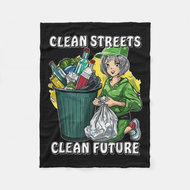 Stop Littering Nature Protection Environmental Pro Fleece Blanket (Front)