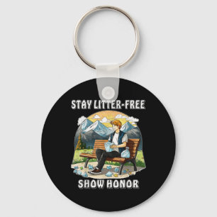 Stop Littering Nature Protection Environmental Pro Keychain