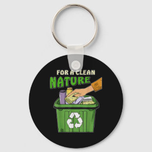 Stop Littering Nature Protection Environmental Pro Keychain