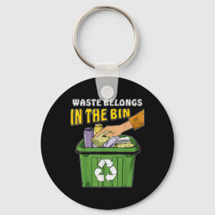Stop Littering Nature Protection Environmental Pro Keychain