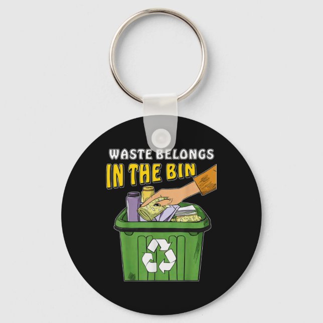 Stop Littering Nature Protection Environmental Pro Keychain (Front)