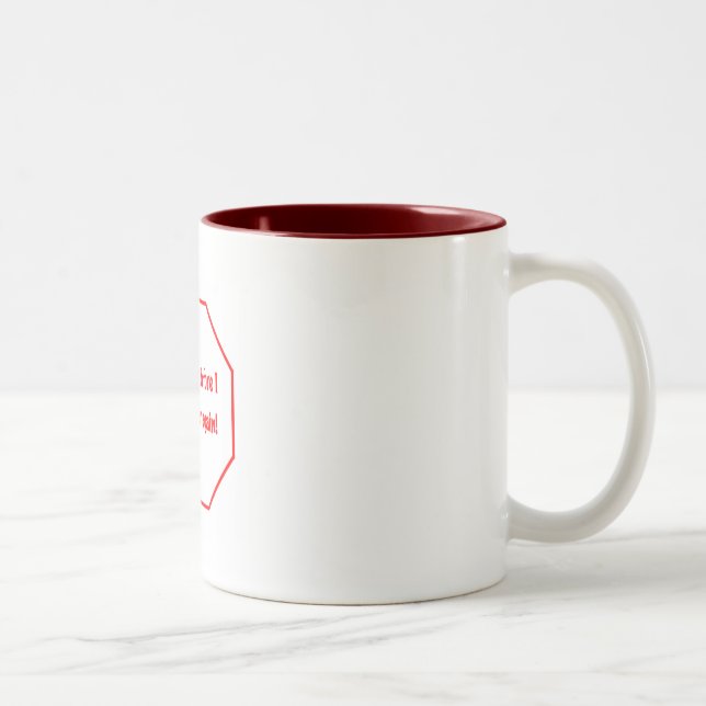 Stop Me Before I Volunteer Again! Two-Tone Coffee Mug (Right)