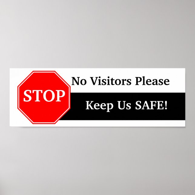 Stop, No Visitors Please-Window size Poster (Front)