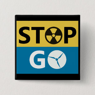 Stop Nuclear 2 Inch Square Button