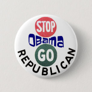 Stop Obama 2012 button