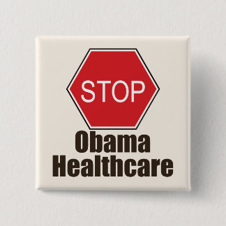 Stop Obama Healthcare Button