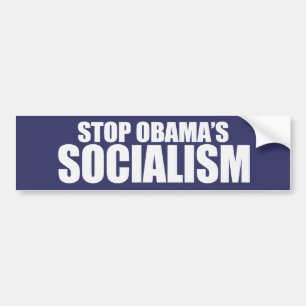STOP OBAMA SOCIALISM Bumpersticker Bumper Sticker