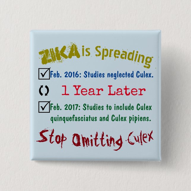 Stop Omitting Culex by RoseWrites 2 Inch Square Button (Front)