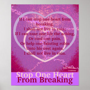 Stop One Heart From Breaking Poster-Customize Poster
