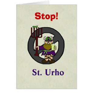 Stop or Anti St. Urho's Day Card Customize It!