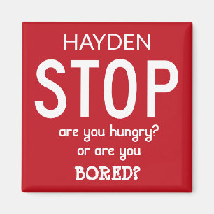 Stop Over Eating Personalised Diet Help Slogan Magnet