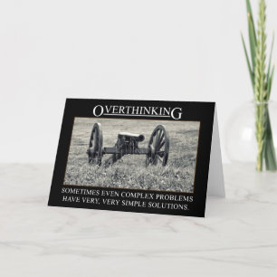Stop overthinking the solutions to problems card