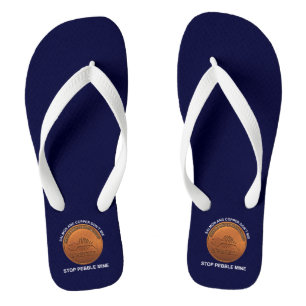 Stop Pebble Mine - Pebble Mine Penny Flip Flops