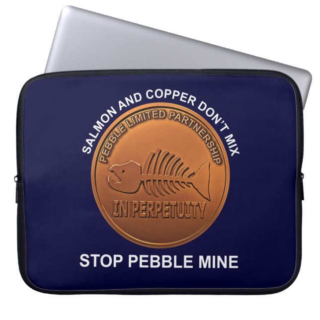Stop Pebble Mine - Pebble Mine Penny Laptop Sleeve (Front)