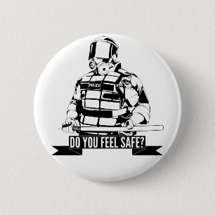 Stop Police Brutality Art for Occupy Movements 2 Inch Round Button