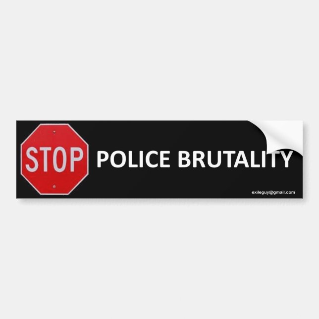 stop police brutality bumper sticker (Front)