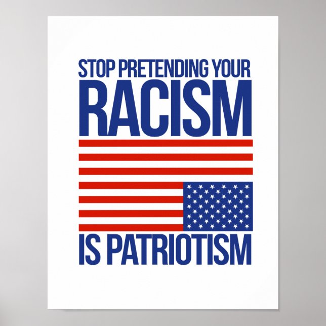 Stop Pretending your Racism is Patriotism - Poster (Front)