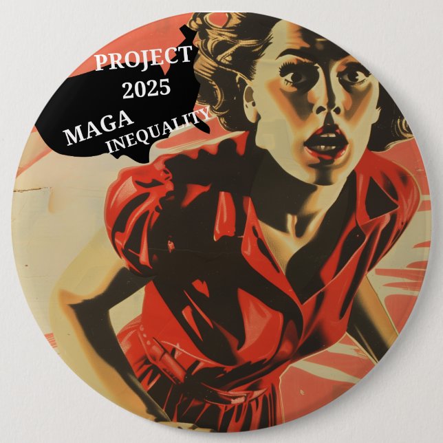 Stop Project 2025, 2024 Election 6 Inch Round Button (Front)