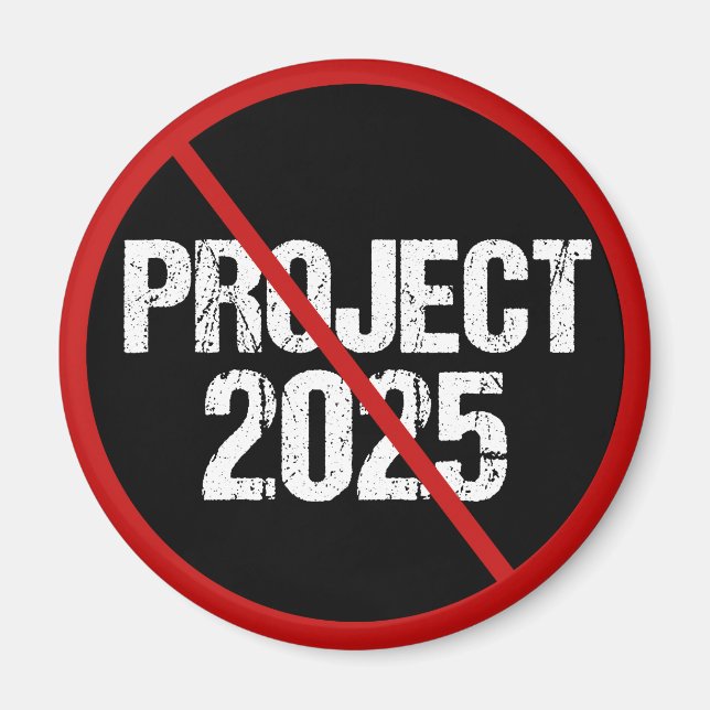 Stop Project 2025 Anti Trump Political Magnet (Front)