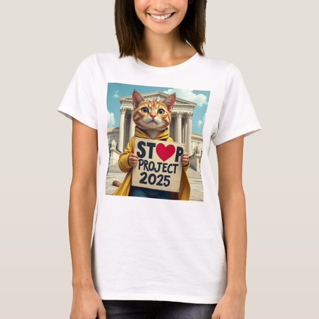 Stop Project 2025 Artistic T-Shirt (Front)