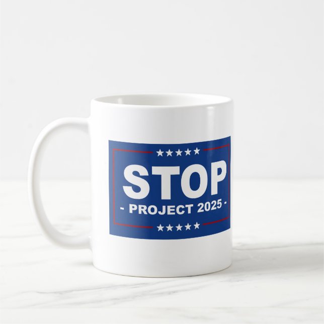 STOP PROJECT 2025 COFFEE MUG (Left)